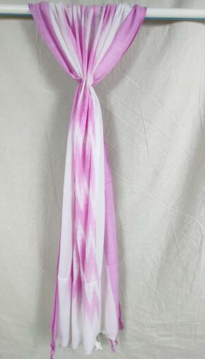 Pure Ickat Cotton Weving Dupatta- Pink
