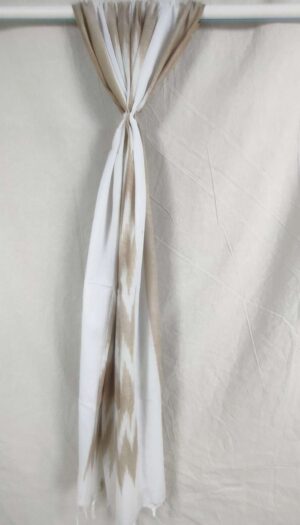 Pure Ickat Cotton Weving Dupatta- Beige