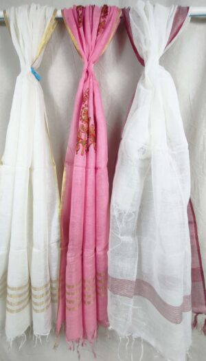 Pure Khadi Linen Dupatta