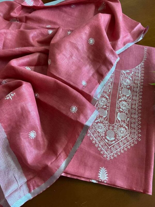 Pure cotton embroidery unstitched Dress material-CSM634