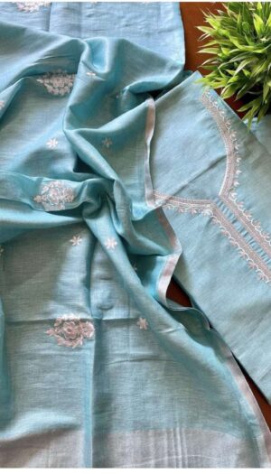 Pure cotton embroidery unstitched Dress material-CSM642