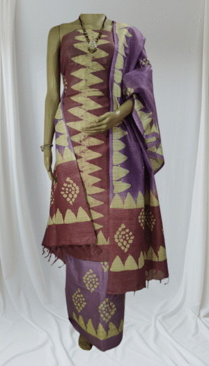 Latest Women's Khadi Cotton Hand Batik Print Dresses