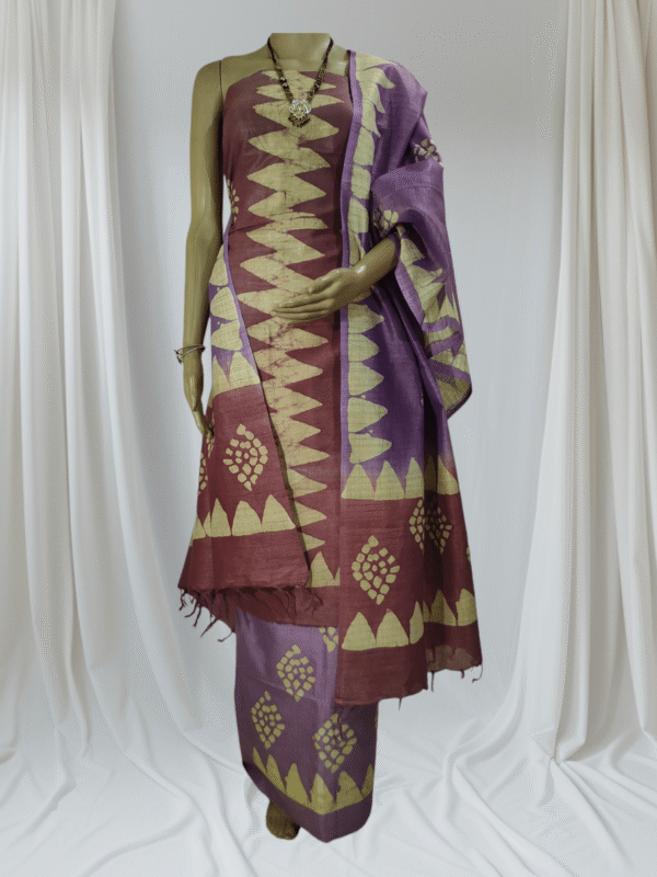 Latest Women's Khadi Cotton Hand Batik Print Dresses