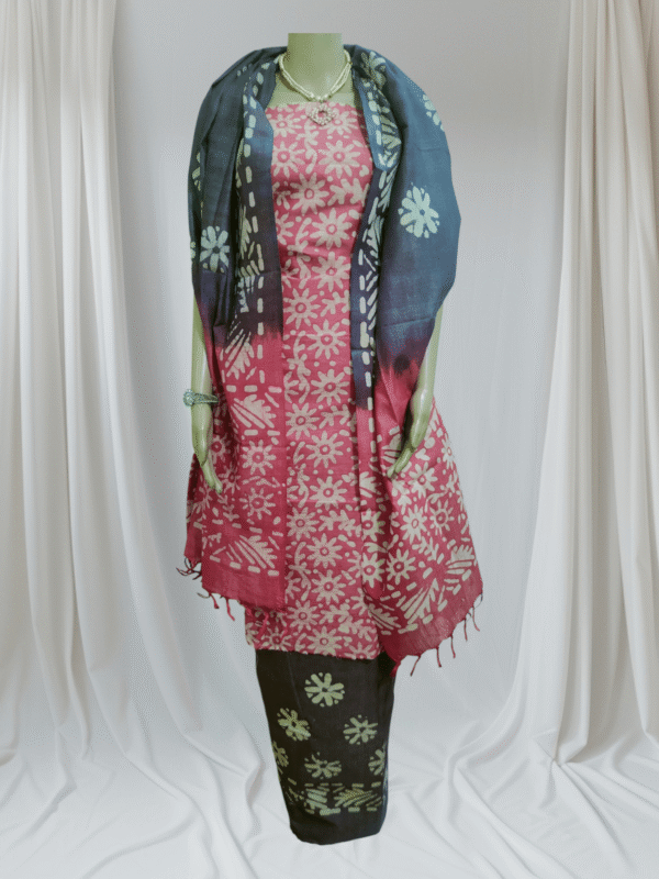 Latest Women's Khadi Cotton Hand Batik Print Dresses