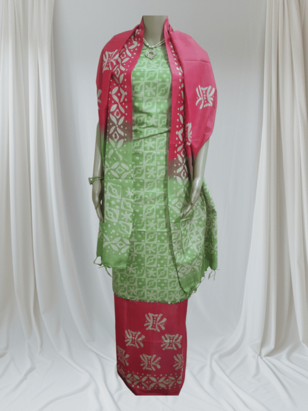 Latest Women's Khadi Cotton Hand Batik Print Dresses