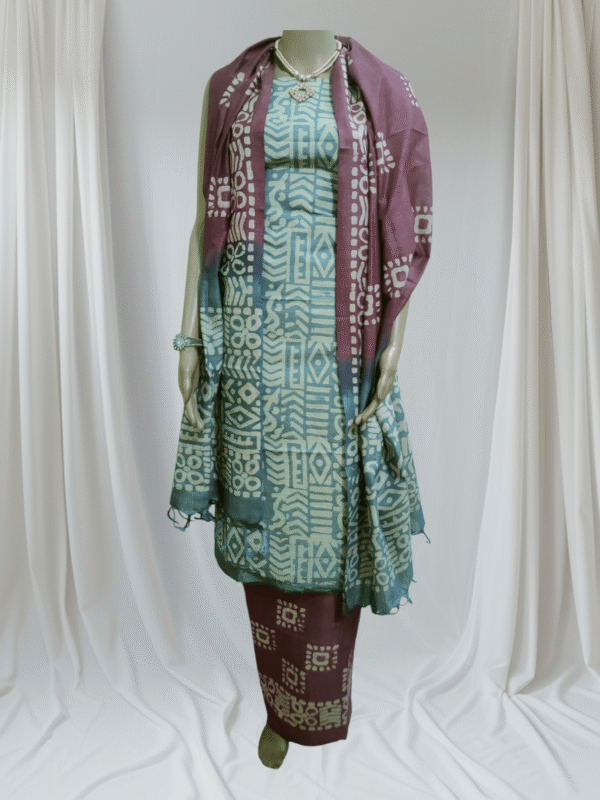 Latest Women's Khadi Cotton Hand Batik Print Dresses