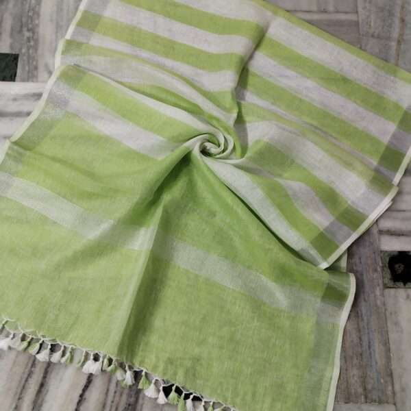 Pure Khadi Linen Multi Color  Dupatta