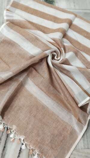 Pure Khadi Linen Multi Color  Dupatta