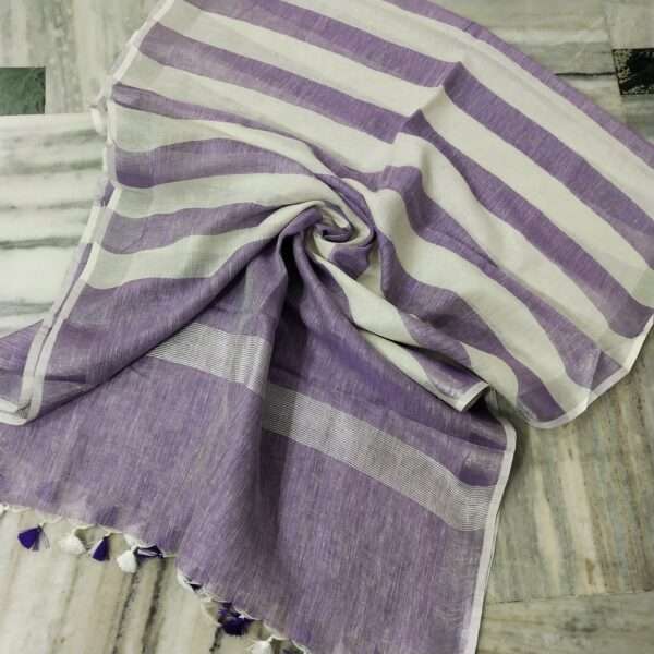 Pure Khadi Linen Multi Color  Dupatta