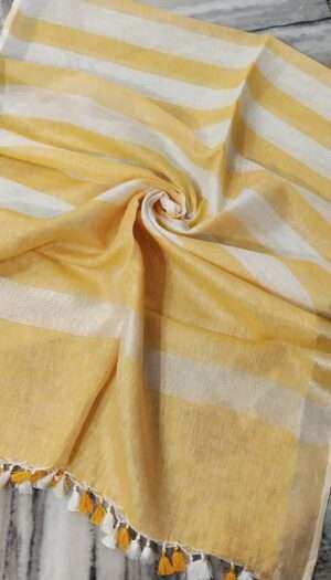 Pure Khadi Linen Multi Color  Dupatta