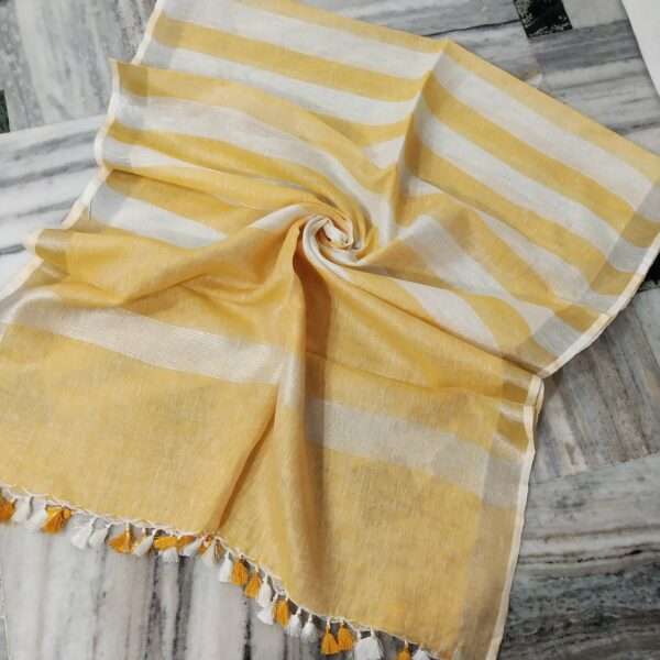 Pure Khadi Linen Multi Color  Dupatta