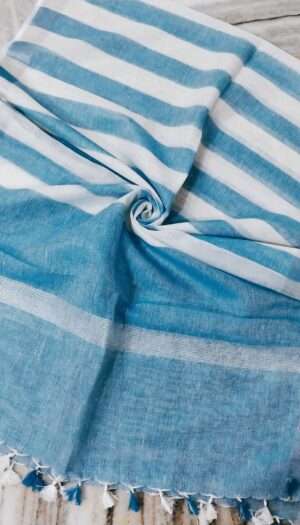 Pure Khadi Linen Multi Color  Dupatta