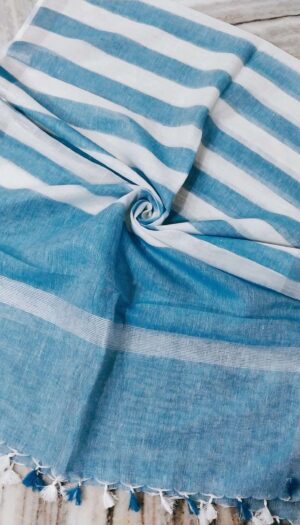 Pure Khadi Linen Multi Color  Dupatta