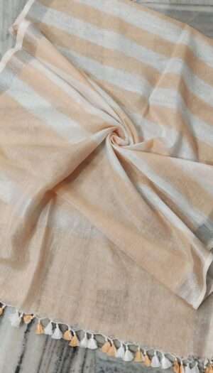 Pure Khadi Linen Multi Color  Dupatta
