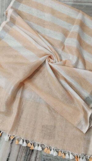 Pure Khadi Linen Multi Color  Dupatta