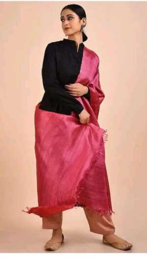 Buy Tussar Ghicha Silk Plan Dupatta