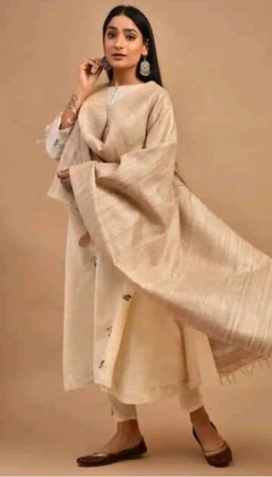 Buy Tussar Ghicha Silk Plan Dupatta