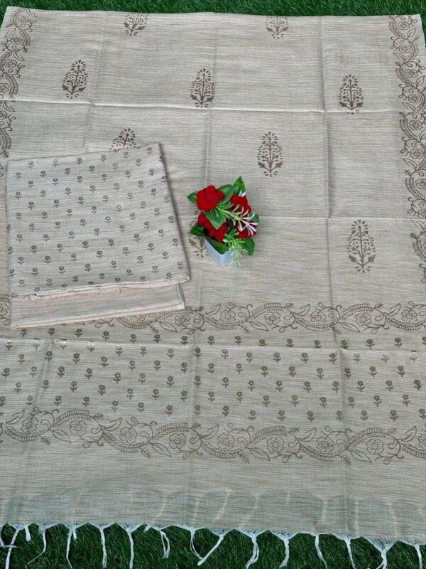 Latest Khadi Silk  Golden Print Dresses