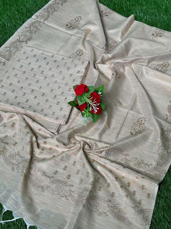 Latest Khadi Silk  Golden Print Dresses