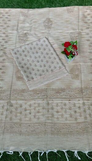 Latest Khadi Silk  Golden Print Dresses