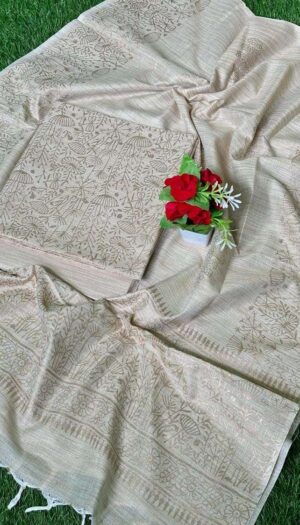 Latest Khadi Silk  Golden Print Dresses