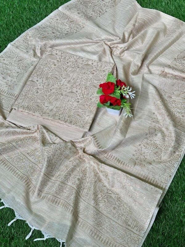Latest Khadi Silk  Golden Print Dresses