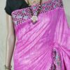 Tassar Desi Silk Hand Cut Work Emboidery Saree - Image 4