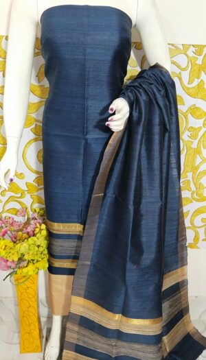 Raw Silk Salwar Set with Matching Dupatta (Unstitched)